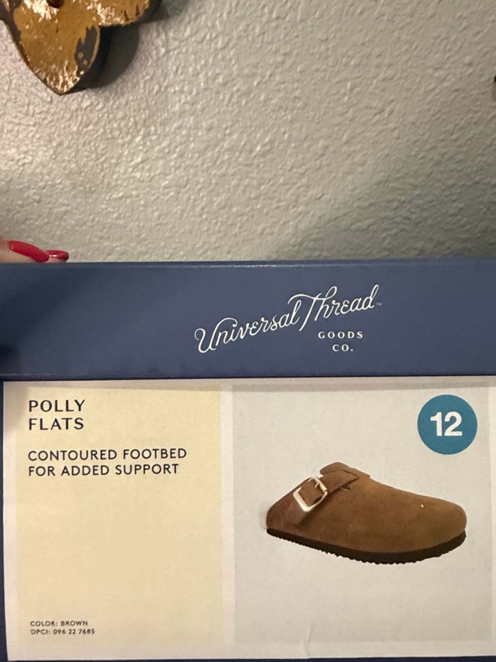 Universal Thread Chestnut Brown Suede like Mule Clogs with Cream Lining size 12 - Picture 8 of 8